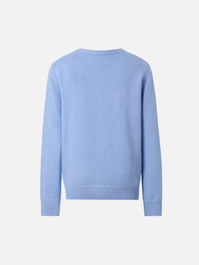 Girocollo Douglas in misto cashmere con jacquard Cortina