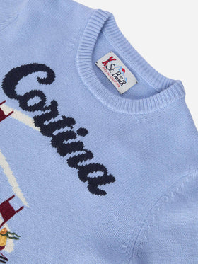 Girocollo Douglas in misto cashmere con jacquard Cortina