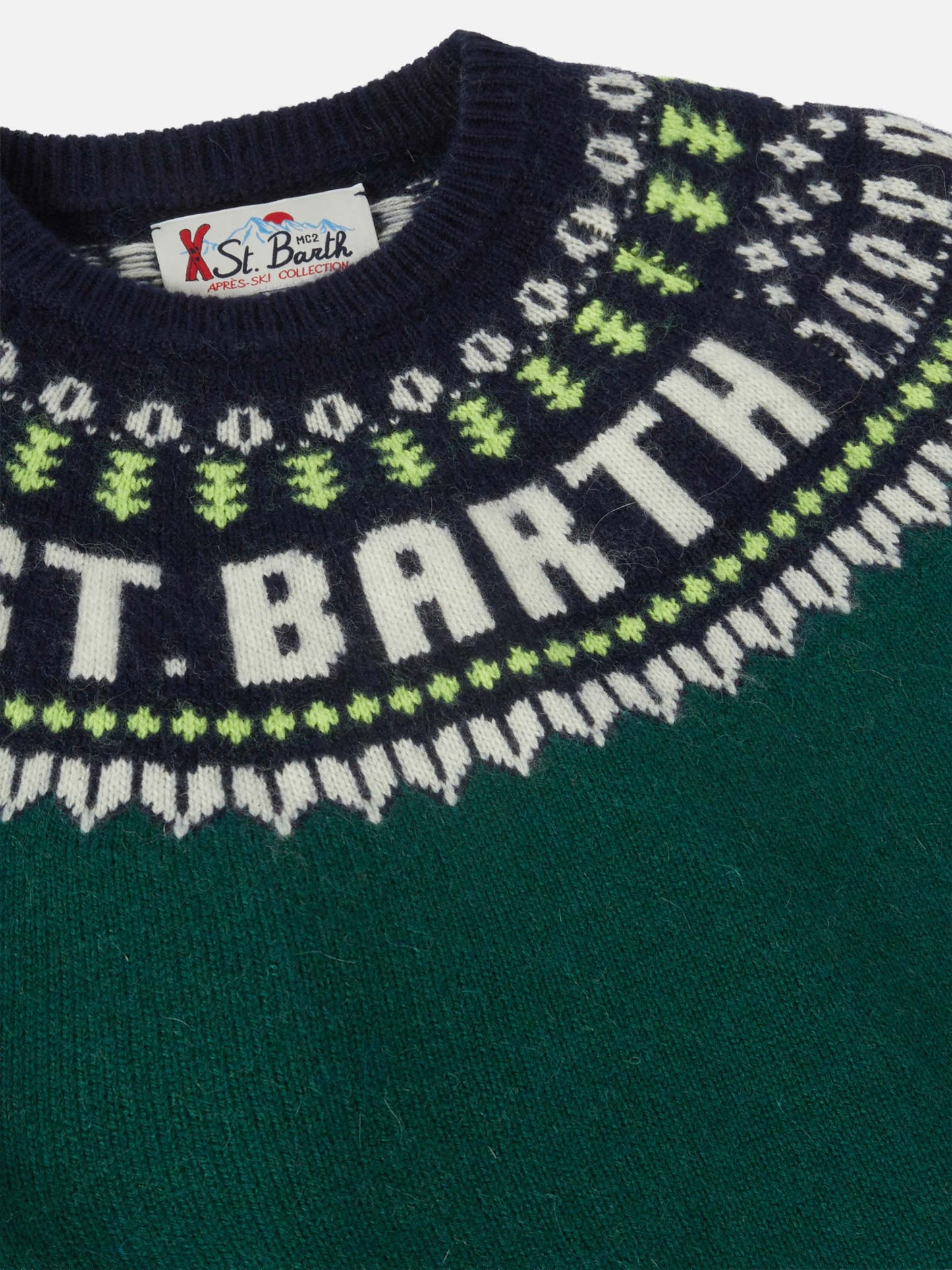 Alpaca sweater Douglas  with fair-isle jacquard