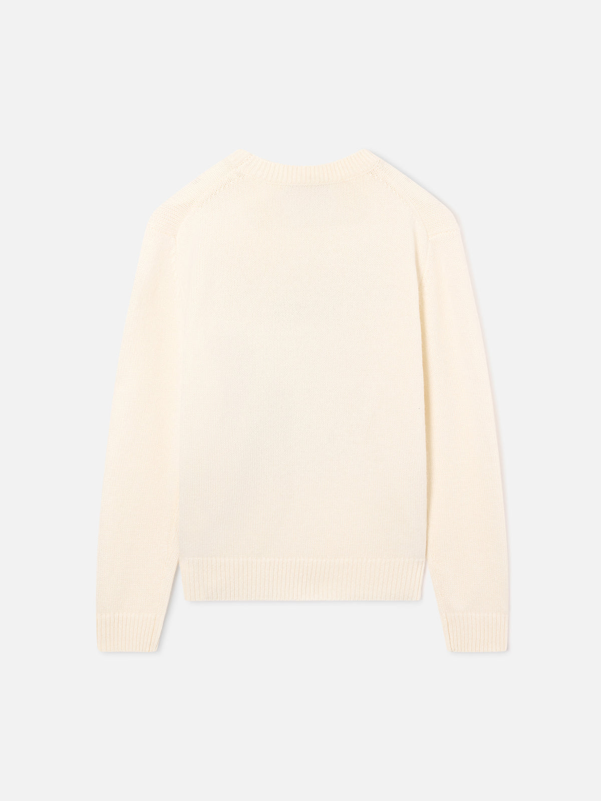 Maglia girocollo Douglas grigia in misto lana e cashmere con intarsio Snoopy | Special edition