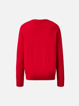 Sweater Douglas Light Embry in cashmere blend with Snoopy embroidery | PEANUTS SPECIAL EDITION