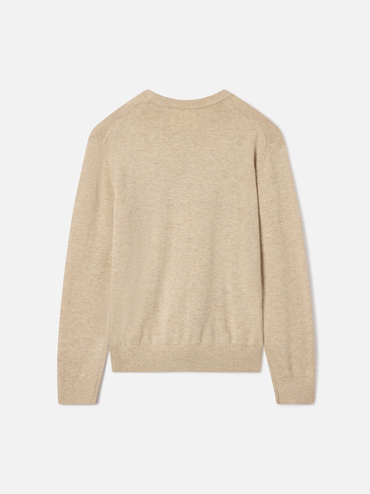 Jersey de cuello redondo en mezcla de algodón y lana virgen Beige Douglas con intarsia Sciupa Femmine 