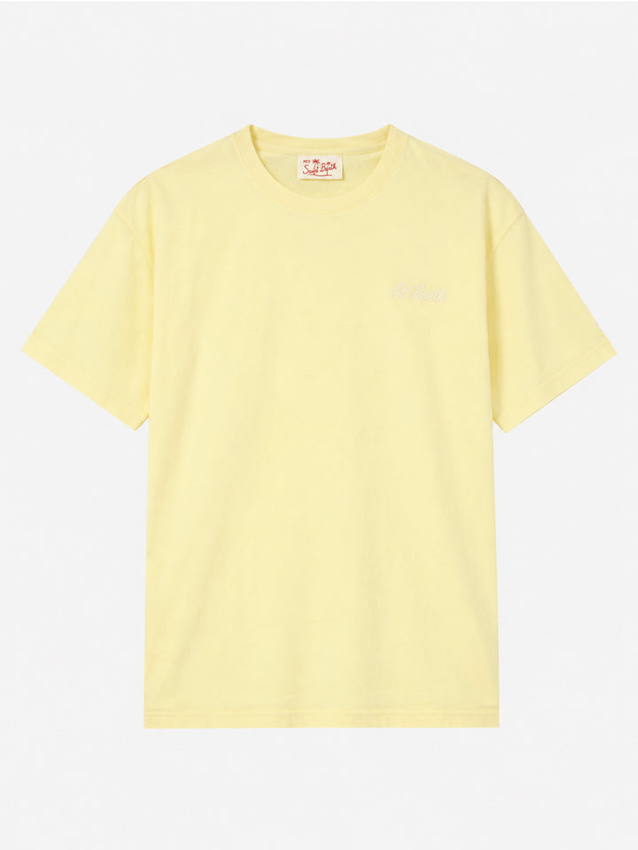 T-shirt Dover giallo chiaro con ricamo logo