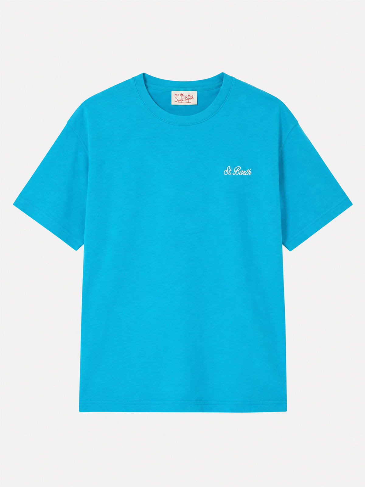 T-shirt Dover verde petrolio con ricamo logo