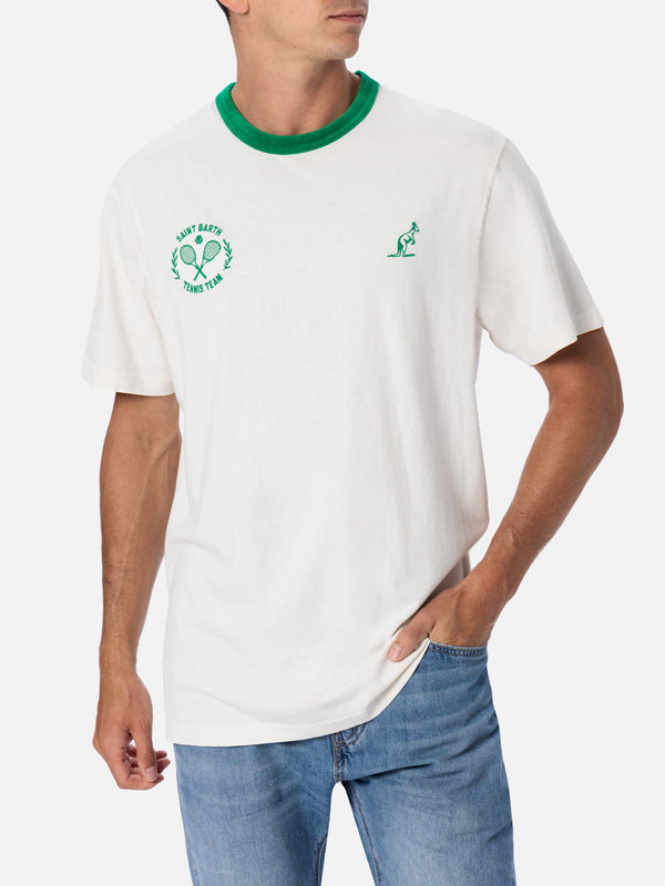 T-shirt uomo bianca in cotone Dover con ricamo Australian | AUSTRALIAN BRAND SPECIAL EDITION