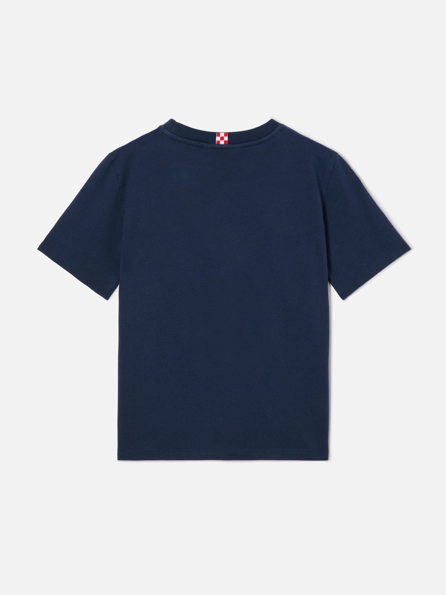 T-shirt Dover Jr in puro cotone blu navy con logo ricamato