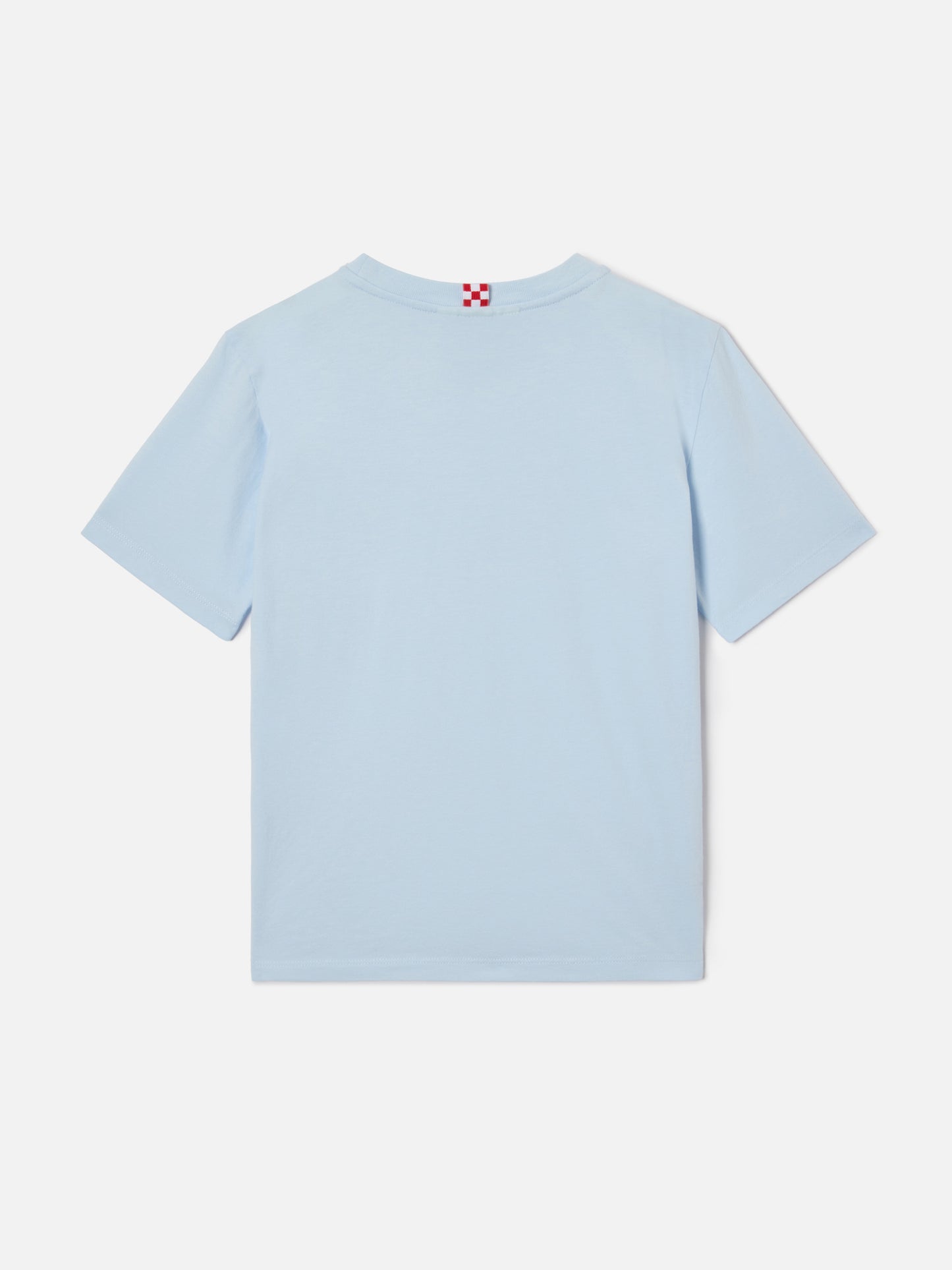 T-shirt Dover Jr in puro cotone azzurro con logo ricamato