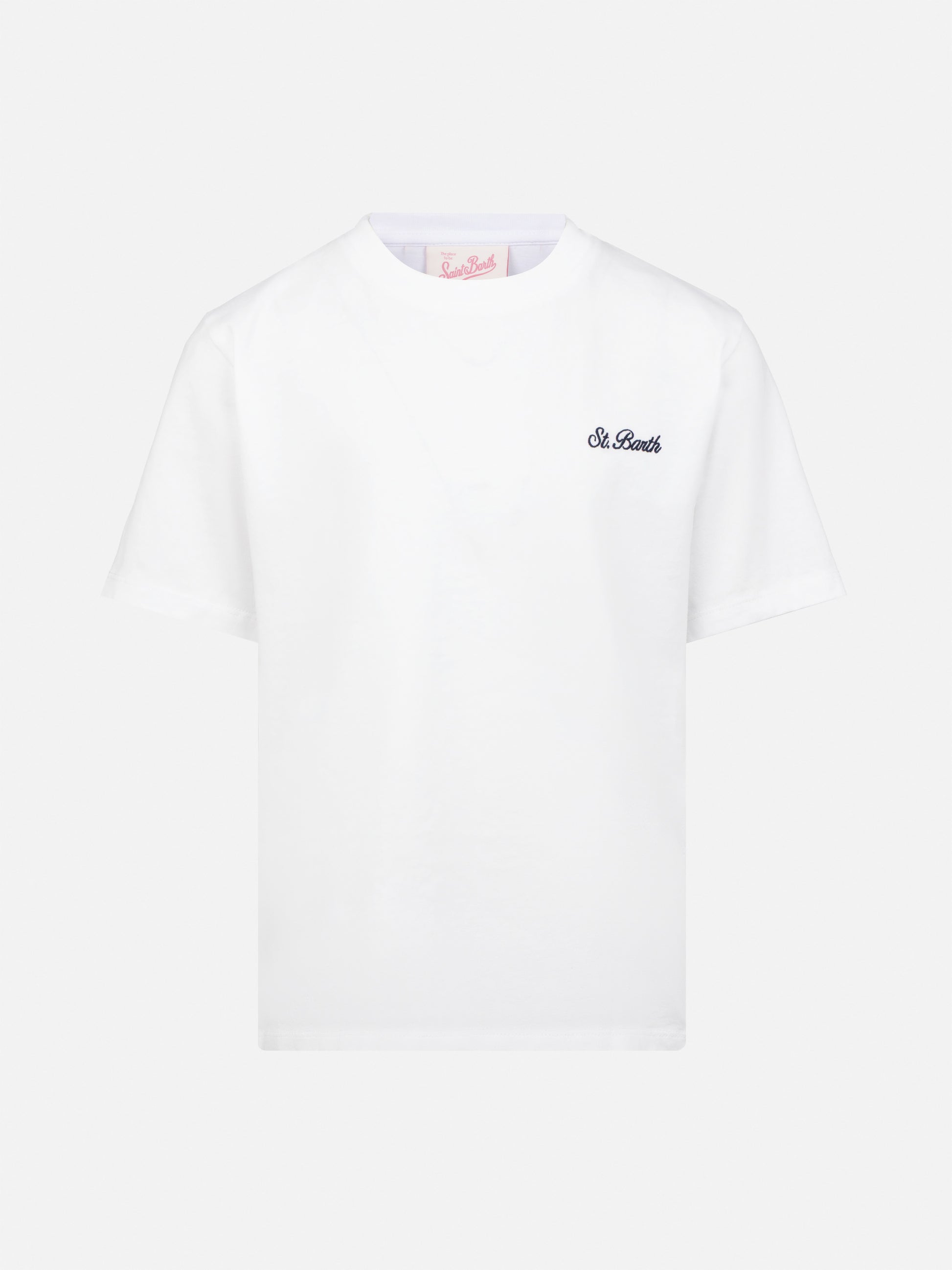 White cotton jersey t-shirt Dover with St. Barth embroidery - MC2 Saint Barth