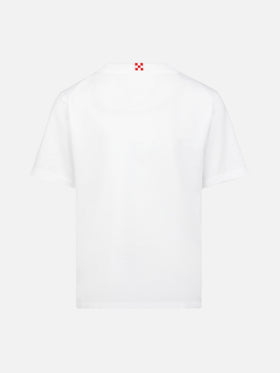 White cotton jersey t-shirt Dover with St. Barth embroidery - MC2 Saint Barth