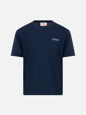 Navy blue cotton jersey t-shirt Dover with St. Barth embroidery - MC2 Saint Barth