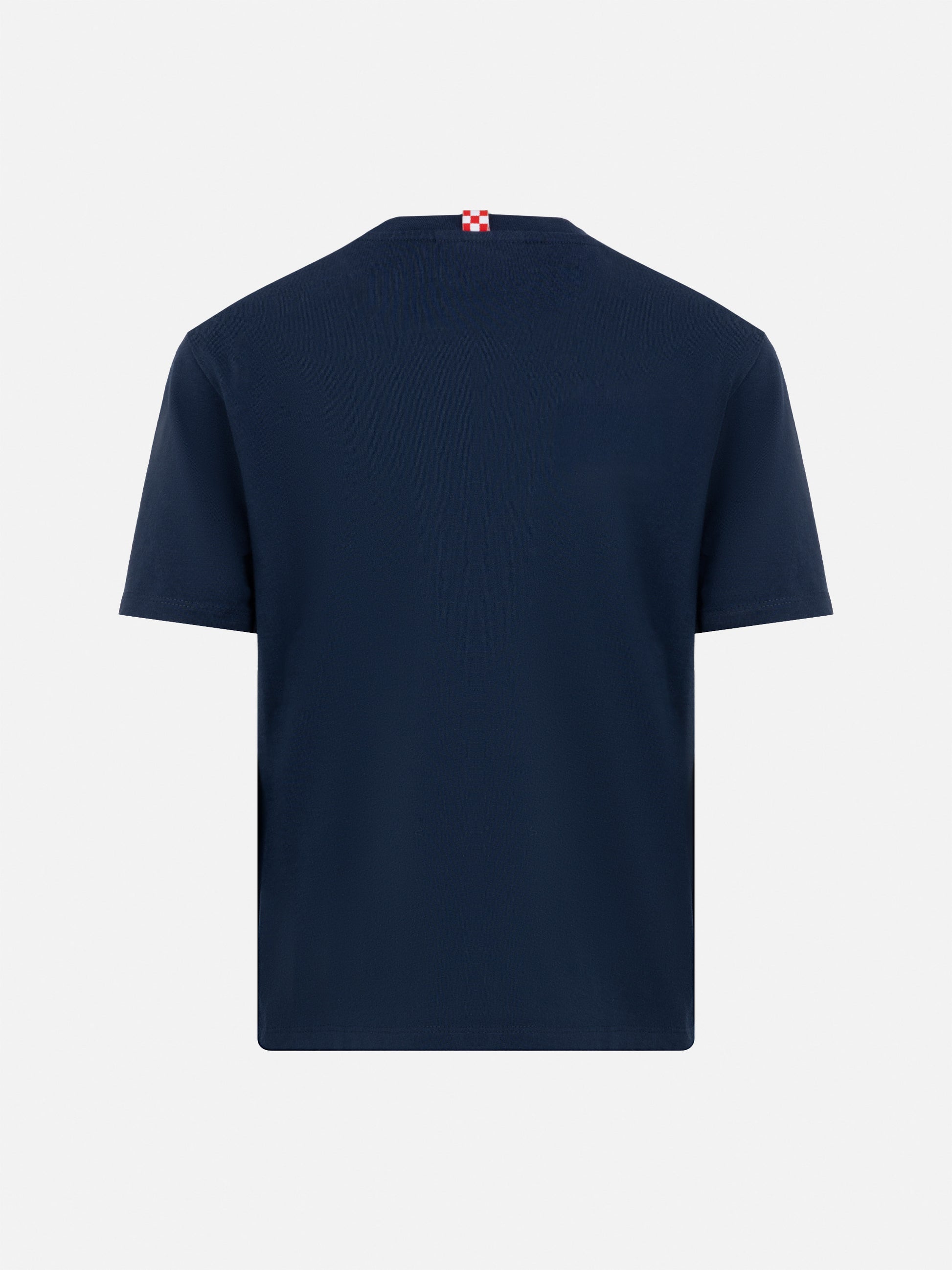Navy blue cotton jersey t-shirt Dover with St. Barth embroidery - MC2 Saint Barth