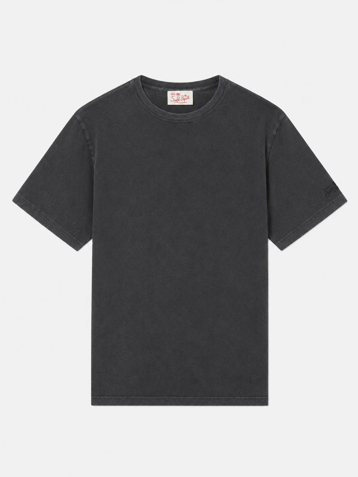 T-shirt Dover nera con ricamo logo