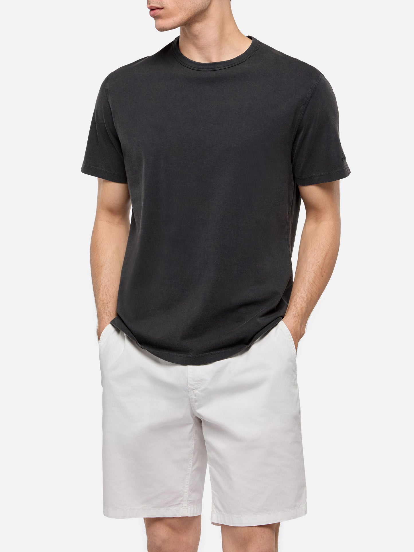 Black organic cotton jersey t-shirt Dover with St. Barth embroidery - MC2 Saint Barth