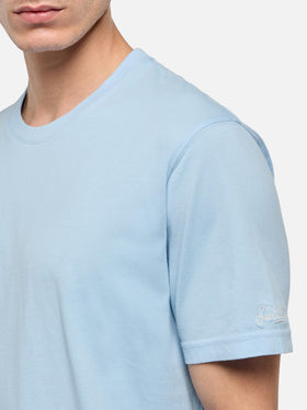 Light blue cotton jersey t-shirt Dover with St. Barth embroidery - MC2 Saint Barth