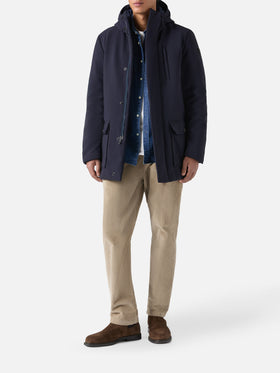 Duke-blauer, marineblauer Kapuzenmantel