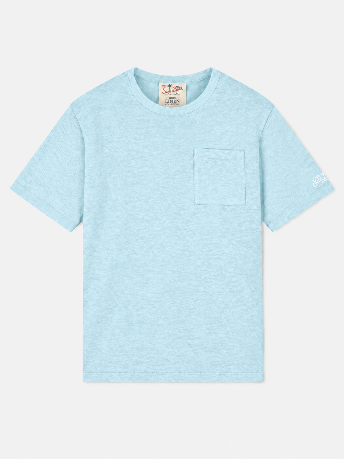 Ecstasea wassergrünes T-Shirt aus Leinenjersey 