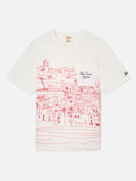 T-shirt Ecstasea in lino jersey con stampa Ibiza