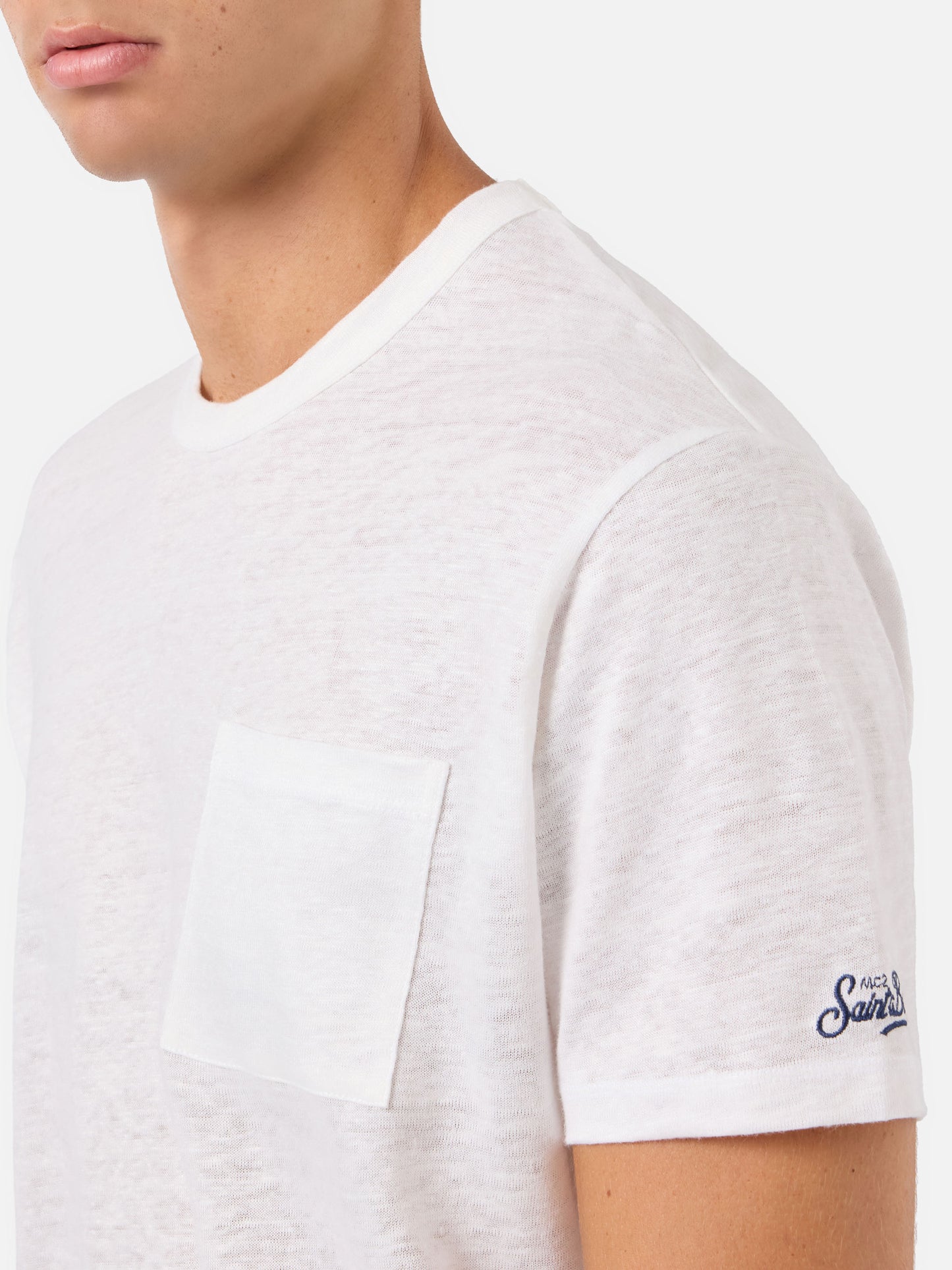Ecstasea off-white linen jersey t-shirt