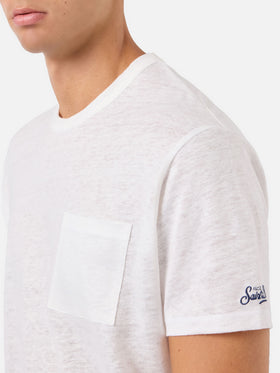 Ecstasea off-white linen jersey t-shirt