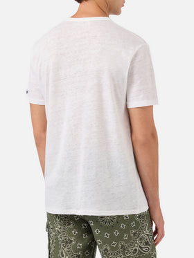 Ecstasea off-white linen jersey t-shirt