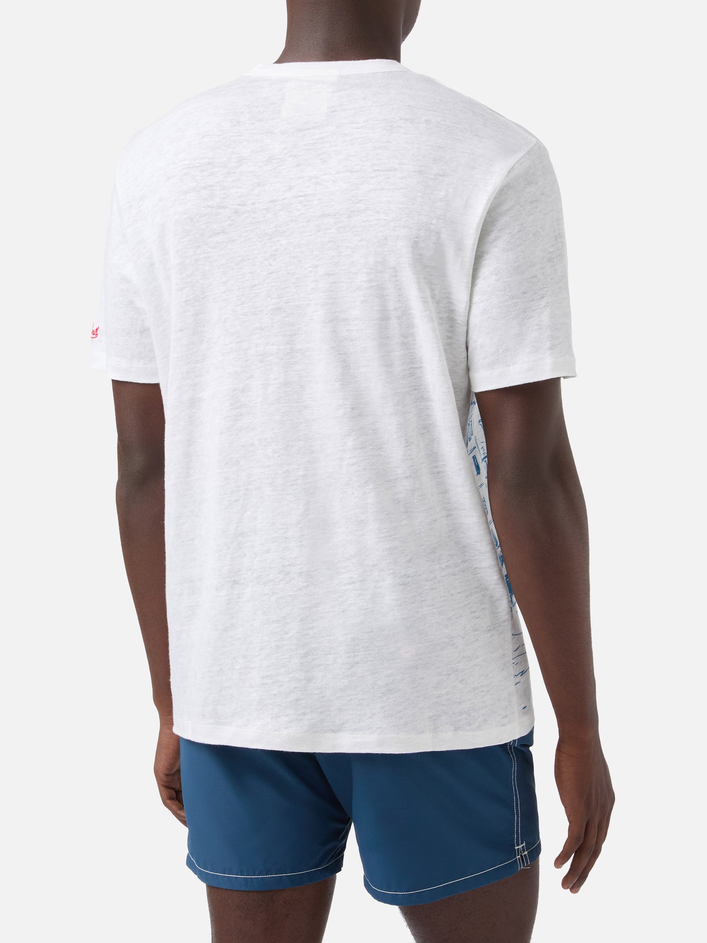 T-shirt Ecstasea in lino jersey con stampa Portofino