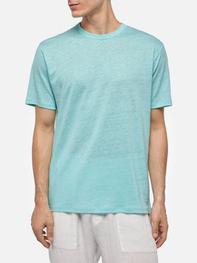 Water green linen jersey t-shirt Ecstasea - MC2 Saint Barth