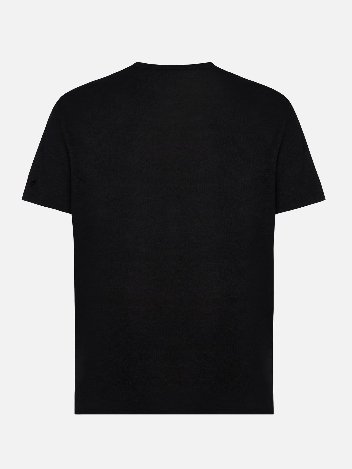 Tshirt Ecstasea in jersey di lino nera