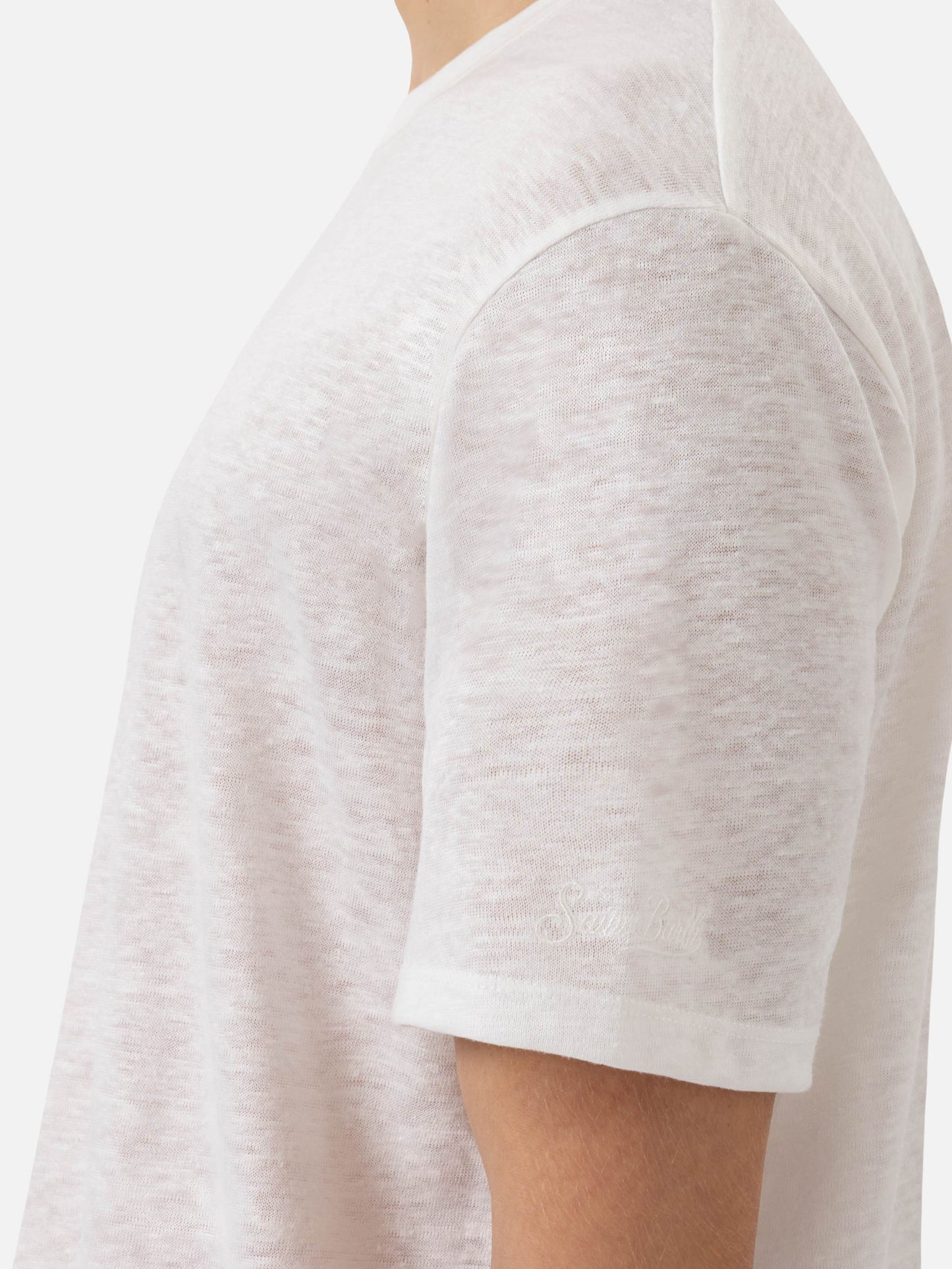 White linen jersey t-shirt Ecstasea - MC2 Saint Barth