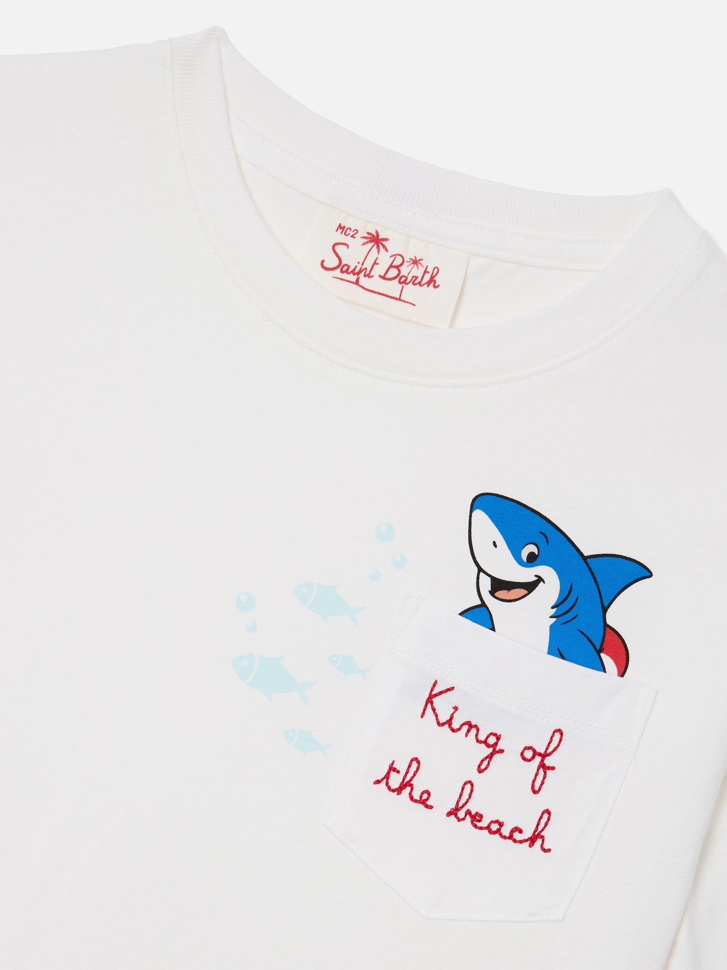 T-shirt Eddy con taschino e ricamo King Of The Beach