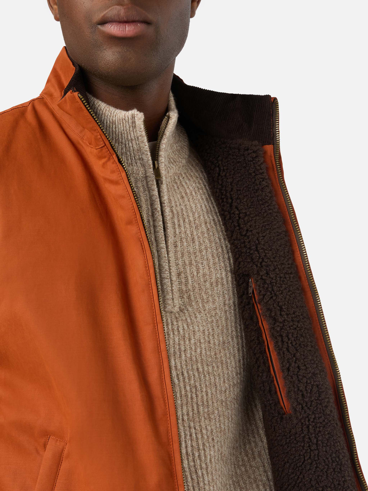 Chaleco Orange Edgar encerado con forro de teddy 