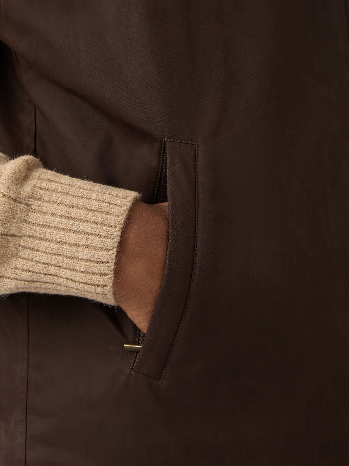 Chaleco Brown Edgar encerado con forro de teddy 