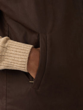 Chaleco Brown Edgar encerado con forro de teddy 