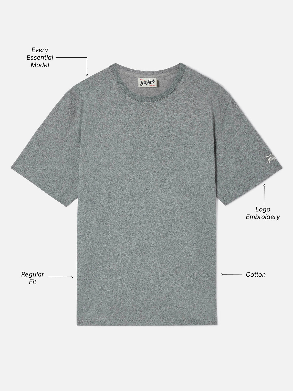 T-shirt Every grigia in cotone