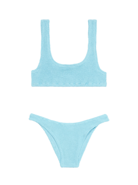 Woman light blue classic crinkle bikini Naima Elise - MC2 Saint Barth