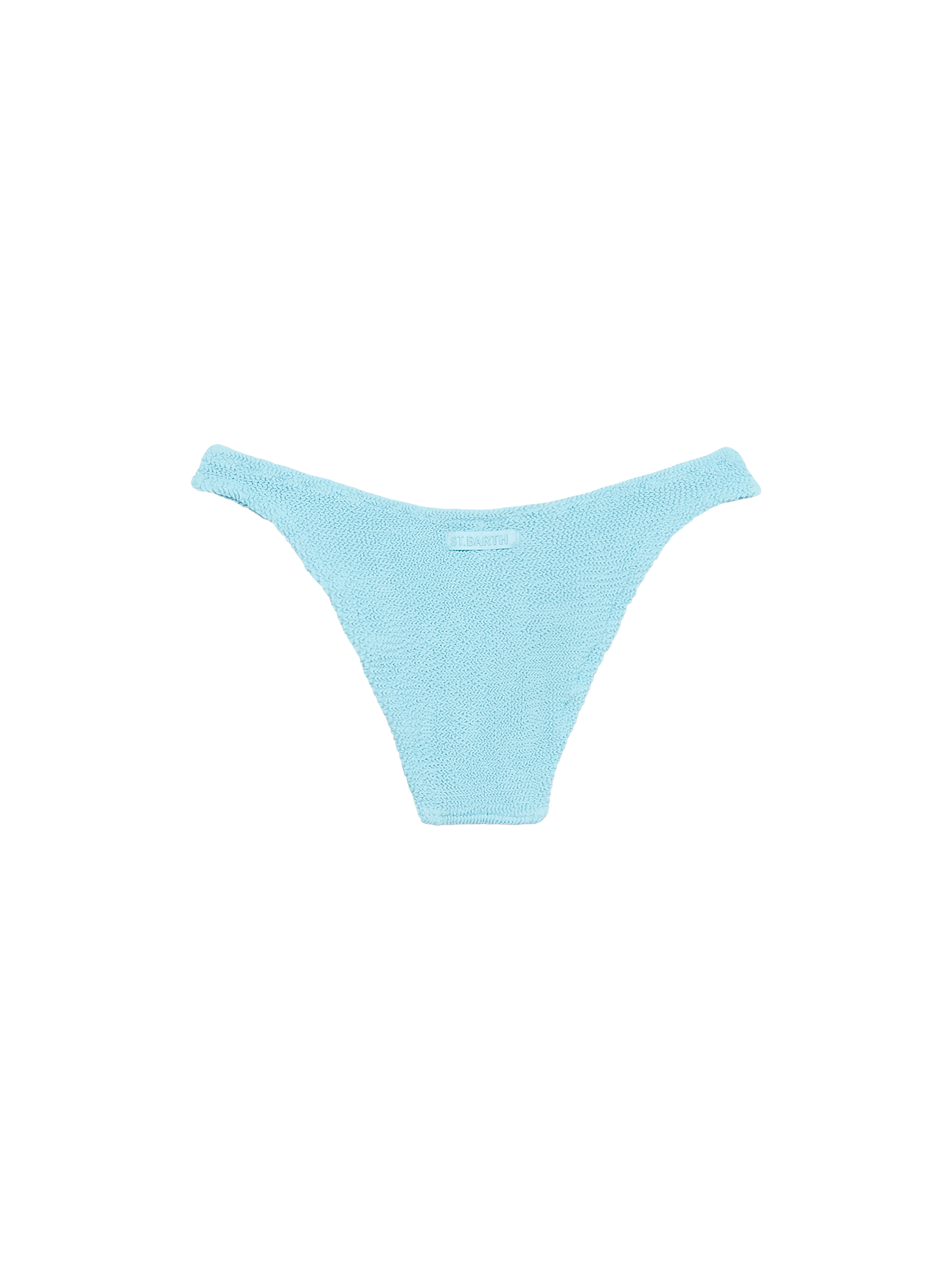 Woman light blue classic crinkle swim briefs Elise - MC2 Saint Barth