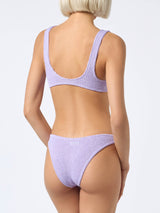 Woman lilac classic crinkle bikini Naima Elise