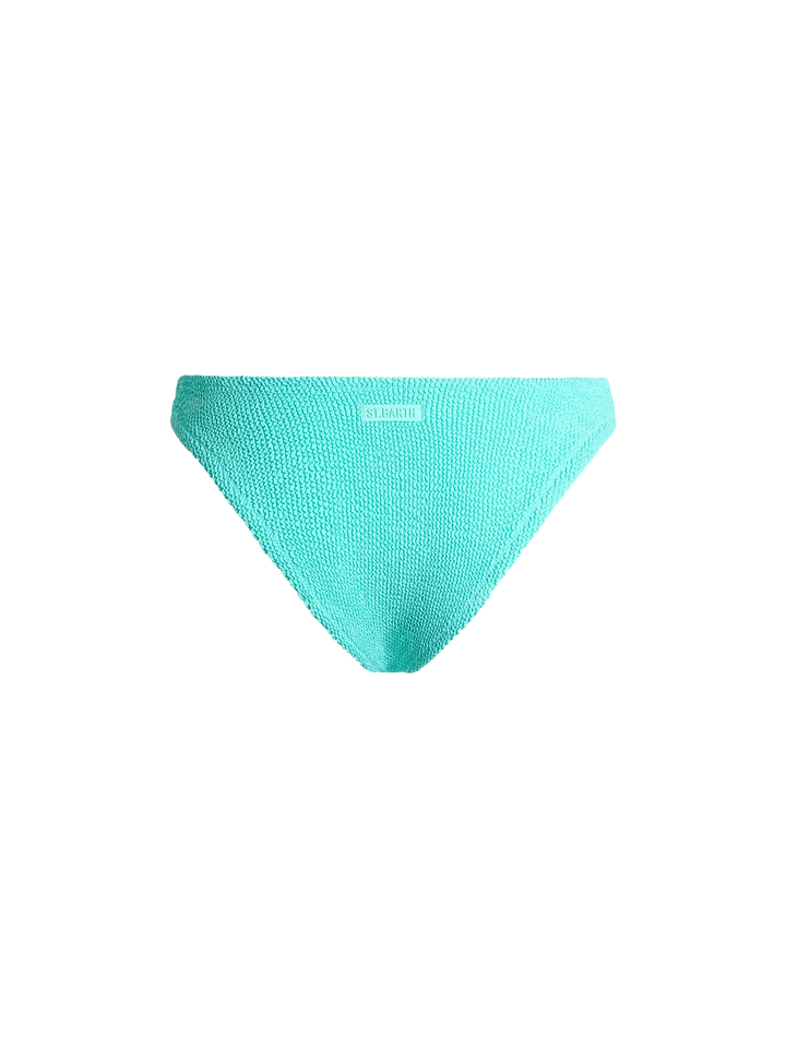 Woman water green classic crinkle swim briefs Elise - MC2 Saint Barth