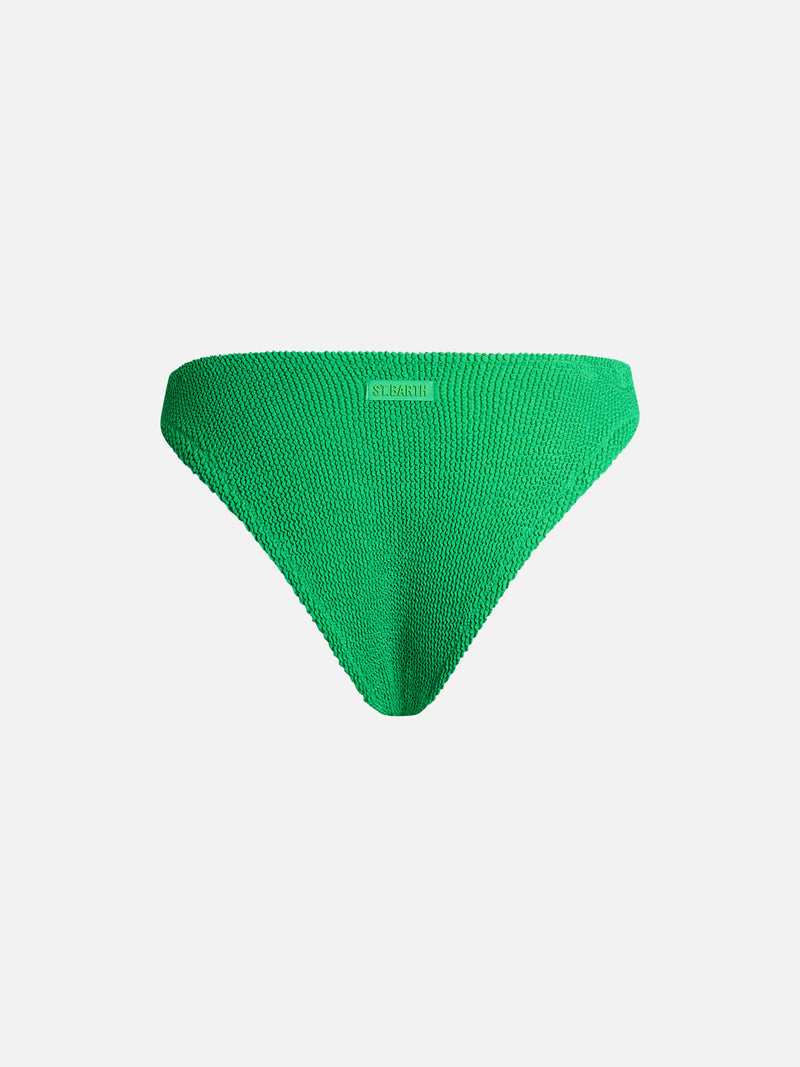 Slip da bagno da donna classico verde crinkle Elise