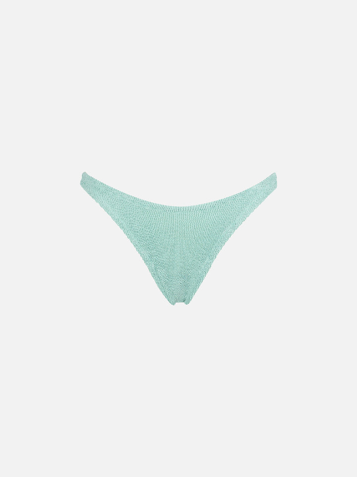 Elise classic sage green crinkle swim briefs