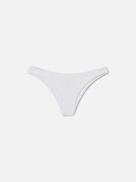 Slip mare classico Elise in crinkle bianco