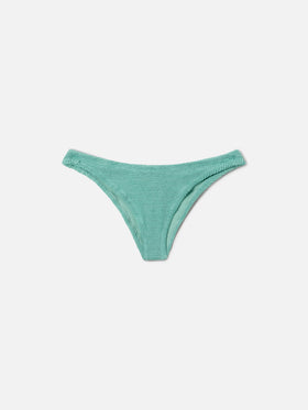 Slip mare classico Elise in crinkle verde salvia