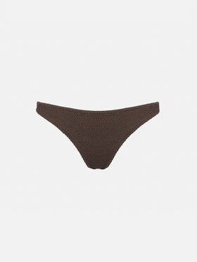 Elise classic brown crinkle swim briefs - MC2 Saint Barth