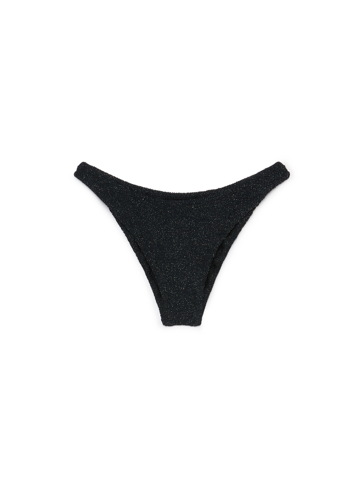 Elise classic black crinkle lurex swim briefs - MC2 Saint Barth