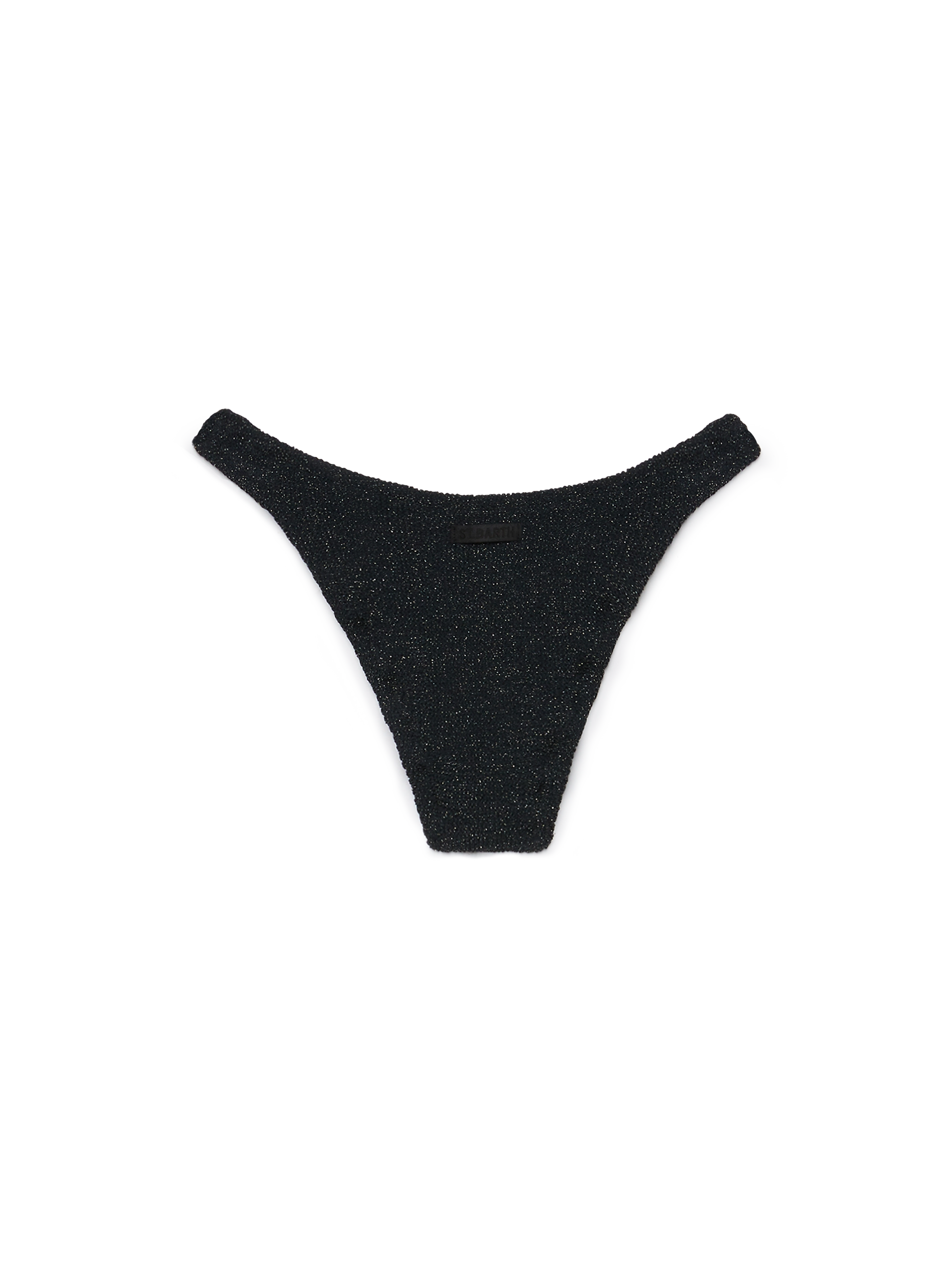 Elise classic black crinkle lurex swim briefs - MC2 Saint Barth