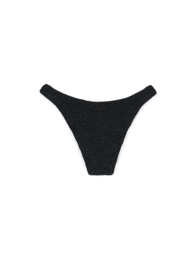 Elise classic black crinkle lurex swim briefs - MC2 Saint Barth