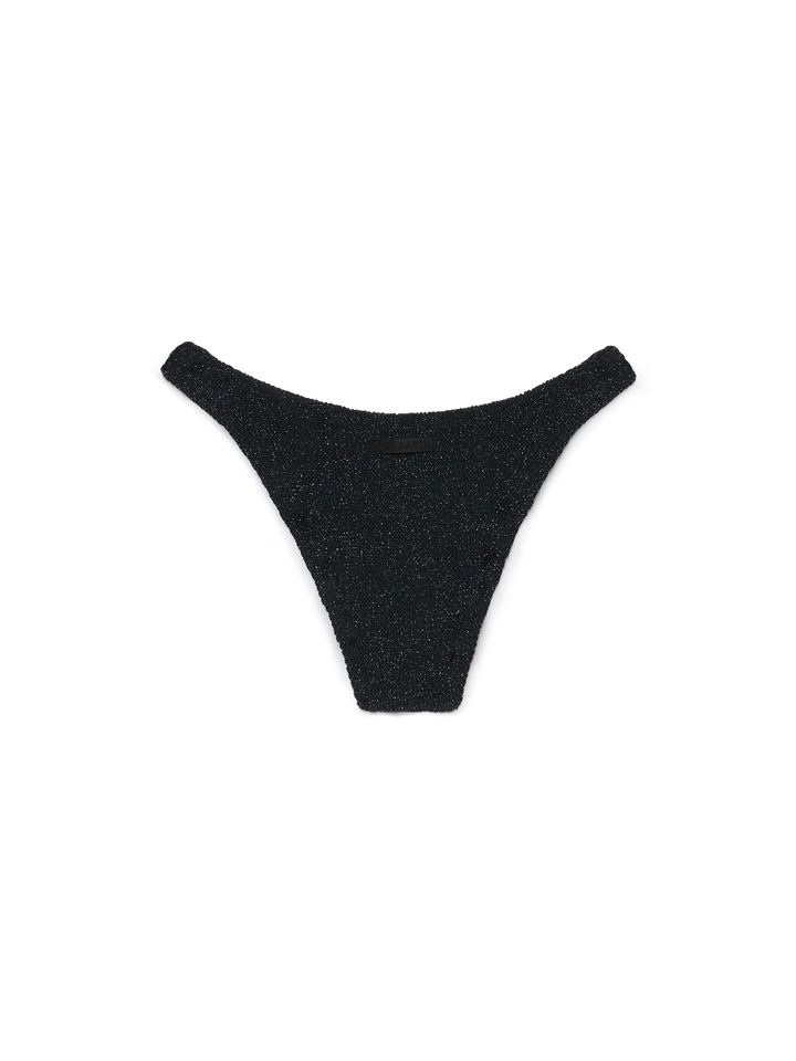 Elise classic black crinkle lurex swim briefs - MC2 Saint Barth