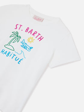 T-shirt Portland Jr con ricamo Habitué su fronte e retro