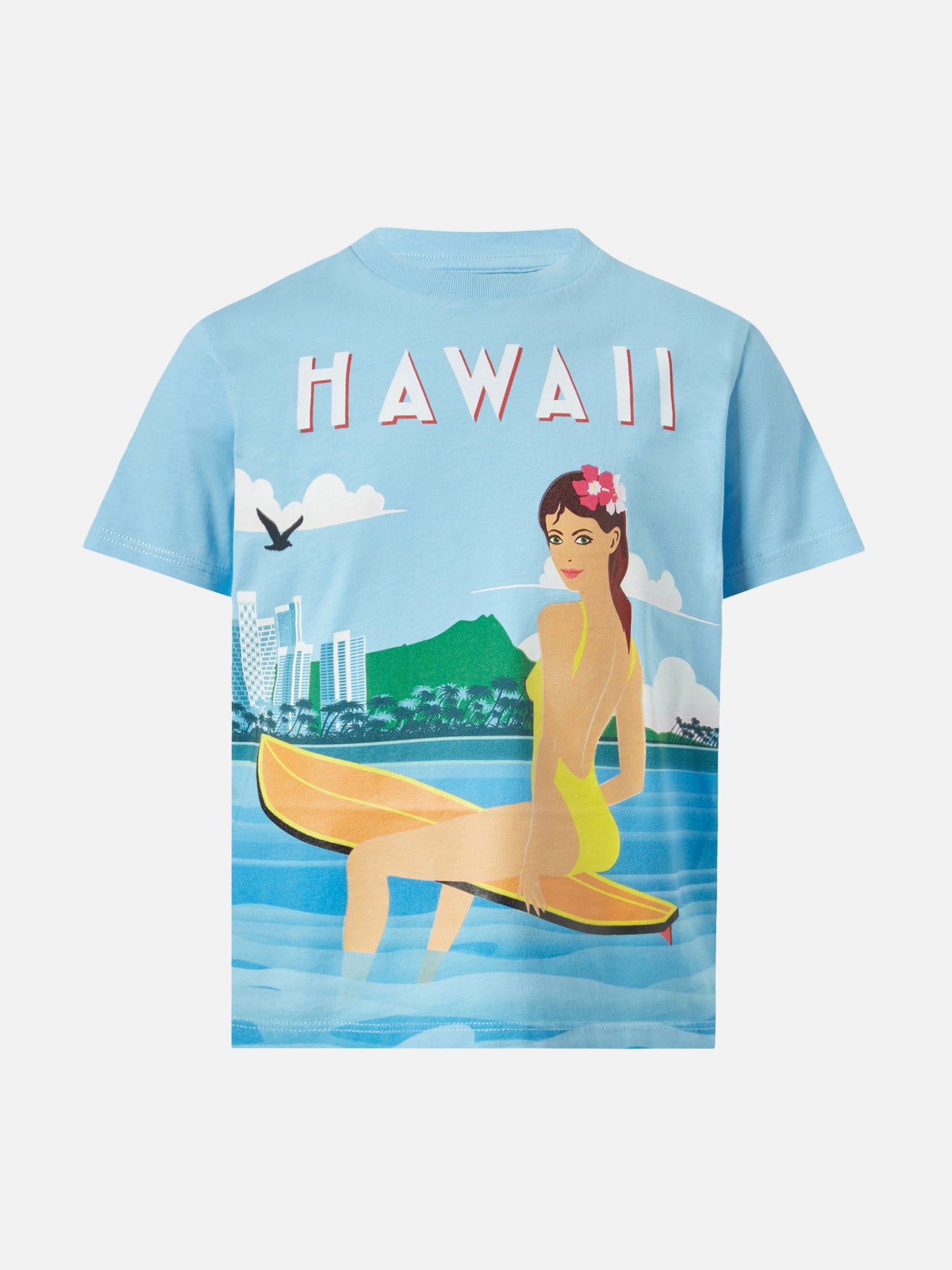 T-shirt Elly in cotone con stampa Hawaii