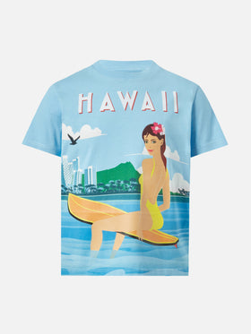 T-shirt Elly in cotone con stampa Hawaii