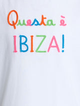 T-Shirt Elly aus Baumwolljersey mit Rundhalsausschnitt für Mädchen mit Questa è Ibiza-Stickerei